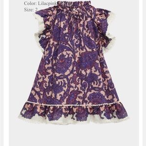 Purple and Pink Paisley toddler Dress